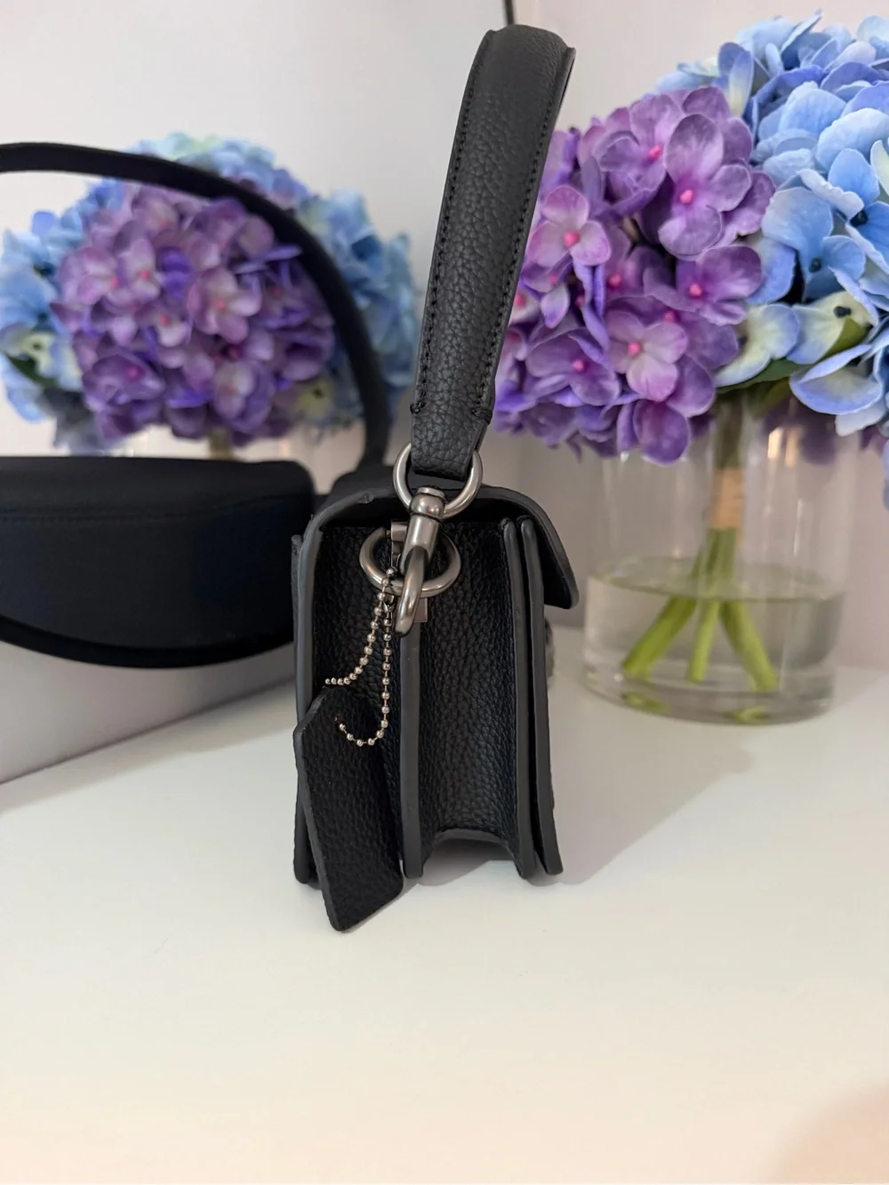 Coach Tabby 20 Black Leather Top-Handle Women's Bag